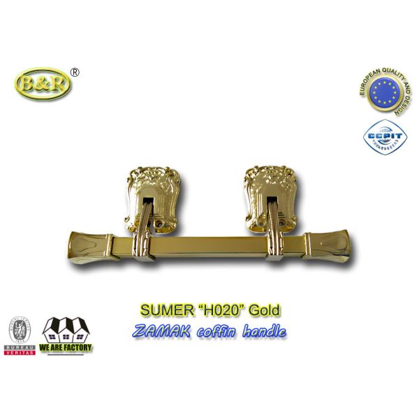 Italy style zamak metal casket coffin swing bar H020 zamak handle size 31.5*12cm