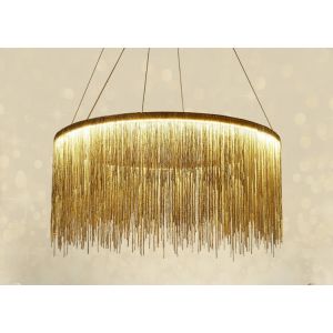 60W Creative Tassel Chain D50cm Cord Length 100cm Modern Pendant Light