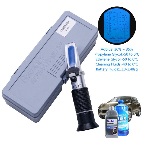 4 In 1 Engine Fluid Glycol Antifreeze Refractometer Freezing Point Car Battery