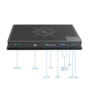 12-36V Input Voltage Industrial Panel PC with Touch Screen and USB/RJ45/COM/VGA