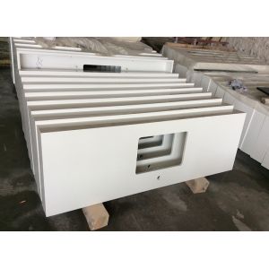 Snow White Quartz Stone, Pure White Artificial Quartz, Quartz Home Countertop