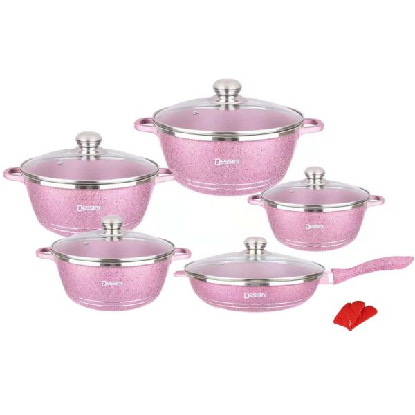 Hot Selling Aluminium Pots Sets Cooking Cookware Medical Stone Nonstick Forged Cookware Sets