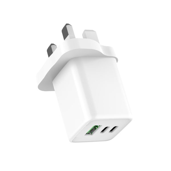 30W USB C USB A GaN Fast Charger Aluminum Alloy USB Type C Travel Adapter