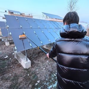 Solar Cleaning Tool with Carbon Fiber 10.0 M Telescopic Pole and Water Pipe