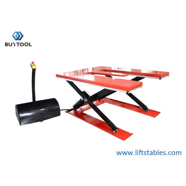 1 Tonne Low Profile Electric Lift Tables Cart Portable Pallet Scissor Lift Table