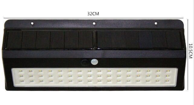 ABS+PP 48 Leds Motion Sensor LED Outdoor Garden Wall Light with 6 Hours Charging Time