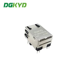PA66 Shielded 6U ethernet rj45 connector 25.8mm Network Socket RJ45 With