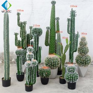 Cheap Various Type Artificial Bonsai Tree , Fake Cactus Plant For Theme Attractions Decoration for sale