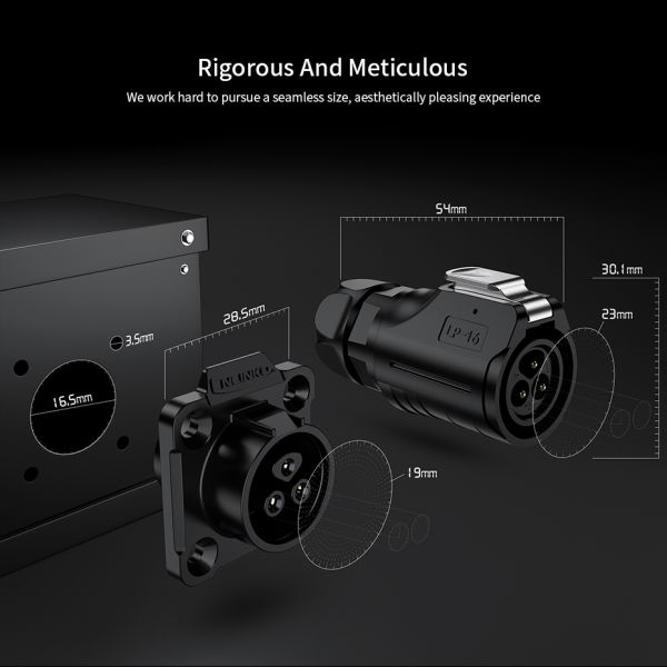 M16 3 Pin Male Female Plug Socket IP68 Standard Waterproof Wire Connector for LED Lighting