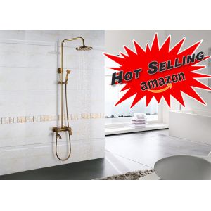 China ROVATE High Flow Antique Shower Systems Wall Mounted With Polished Surface on sale