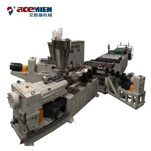 PVC With ASA Corrugated Roof Sheet Making Machine Plastic Glazed ABB Inverter