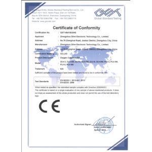 Zhengzhou Olive Electronic Technology Co,Ltd Certifications