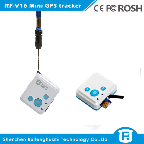 Quality Reachfar rf-v16 mini personal gps tracker kids with sos button free software gps /gsm/gprs wholesale