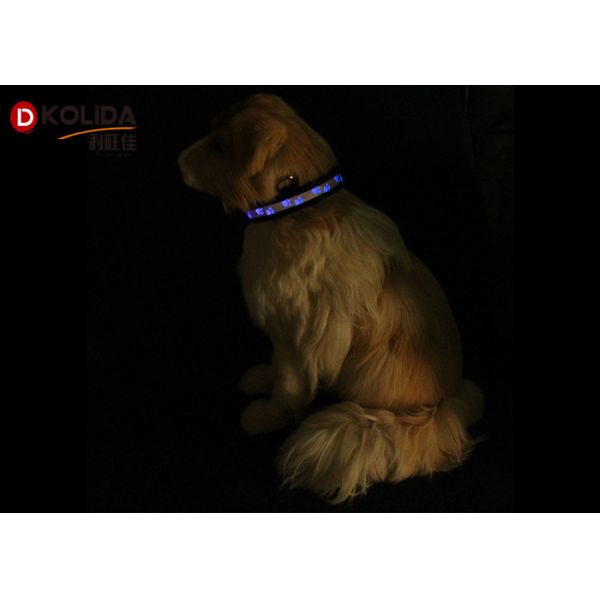 Light Up LED Dog Collar Night Safety Bright Flashing For Doggie In Night