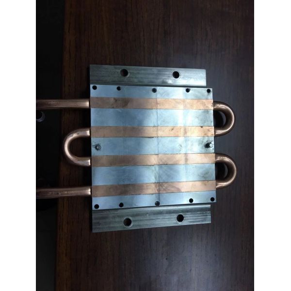 Quality Aluminum Cold Plate with 4-Pass 6-Pass Copper tube Alu-Cooler With beaded fittings wholesale