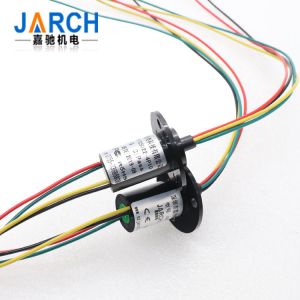 22mm Compact Capsule Sigh Speed Slip Ring Through Bore With 4 Circuits 10A