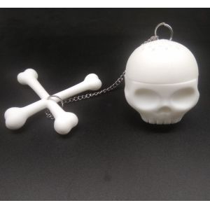 custom wholesale high quality silicone Skull Tea Infuser