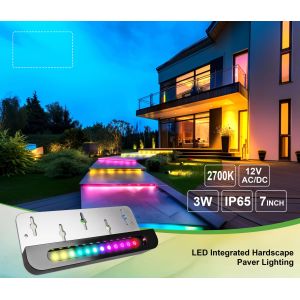 RGB Multicolor LED Aluminum Step Lights Outdoor Wall Lights With Waterproof IP65