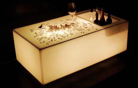 Quality Illuminated Rechargeable LED Plastic Square Bar Table wholesale