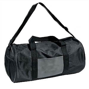 Polyester Duffel Bag Travel Sports Roll Up Garment Bag with Vinyl Storage Pocket