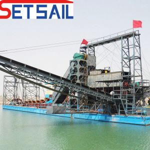 1.4mx1.2m-2.6mx1.5m Drum Screen Length .Diameter Gold Mining Dredger for River