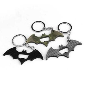 Die casting cool innovative movie batman bat 2D souvenir beer bottle opener keychain, copper and bronze plating.