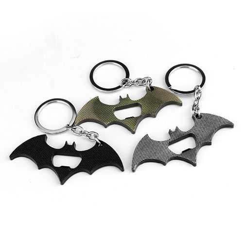 Quality Die casting cool innovative movie batman bat 2D souvenir beer bottle opener keychain, copper and bronze plating. wholesale
