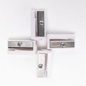 white Transparent 13mm 65Mn 1 Hole Pencil Sharpener PS