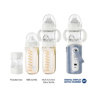 China ODM Baby Glass Mother Milk Feeding Bottle 240ml 3 In 1 With Formula Dispenser on sale