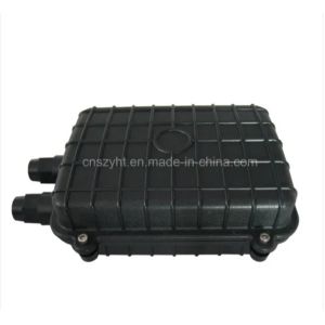 Black Color ABS Inline Fiber Optic Splicing Closure FTTB 24 Cores