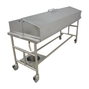 High Quality Stainless Steel Material Mortuary Trolley With Cover For Funeral