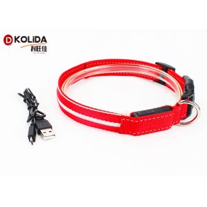 Luminous Night Flashing Glowing USB Rechargeable LED Dog Collar For All Seasons
