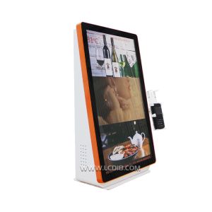 Cheap Self Ordering Kiosk in Restaurant 24&quot; Capacitive Touch All In One Machine with Android System and Orange Color Design for sale