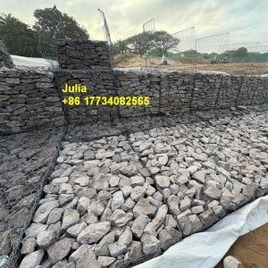 Heavy-Duty Galvanized Gabion Mesh Fence for Retaining Walls