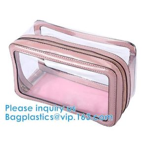 Biodegradable Plastic Zipper Case Zip Lock Frosted Plastic Slider PVC Zipper Packing Bag For Underwear Clothing Cosmetic
