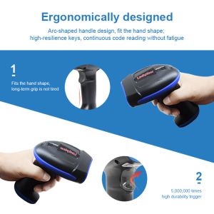 QR Code Wired Barcode Scanner Handheld USB 1D 2D Barcode Reader