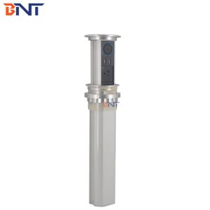 white round shape uk desk power smart office conference table socket /uk plug desktop socket with dual usb charging