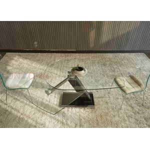 Extendable Flexible Multifunctional Dining Table With Two Leaf Glass Top