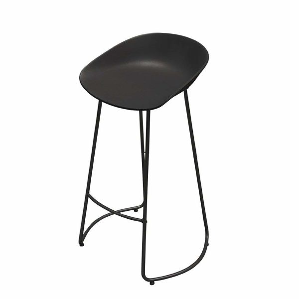 Quality Wrought Iron Metal Padded Bar Stools Casual Cafe Ergonomic Design Powerful Load Capacity wholesale