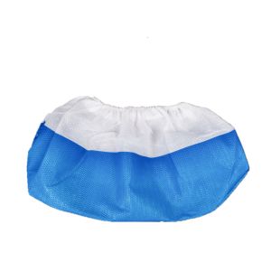 Anti Bacterial Waterproof Blue And White Disposable Use Medical PP+CPE Shoe