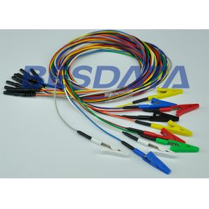 Reusable Single Alligator Clip Leads TPU / PVC Cables Material E04010001