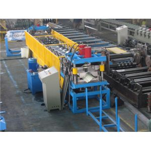 Gutter Roll Forming Machine , Color Metal Roof Machine With Auto Stacker
