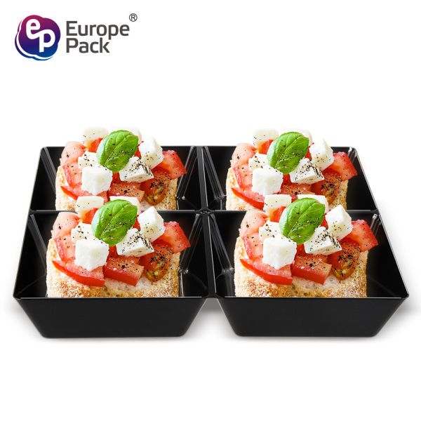 BPA free disposable plastic candy 4-compartment wheat straw containers for