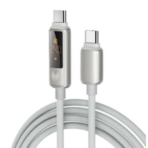 Digital Display USB-C to USB-C Cable Smart Charging Braided Data Sync with Customized OEM Support