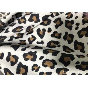 Custom Printed Double Knit Fabric Panther Print With Wet Screen Printing