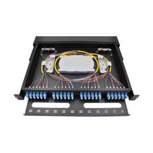 MPO Rack Mount Fiber Panel Enclosure 24 Port LC Fiber Patch Panel 1U