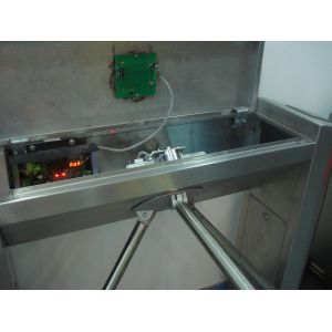 Drop Arm Electronic Tripod Turnstile Gate Semi Automatic Stainless Steel