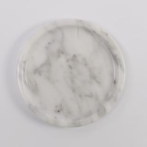 Cheap Luxury Natural Marble Round Tray - Modern Design Centerpiece for Interior Decor for sale