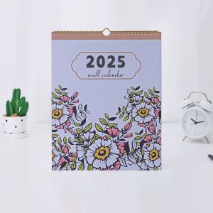 End Month December Custom Wall Calendar in Retangle Design Glossy Paper Type