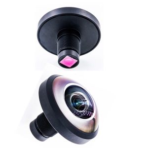 256 Degree 1.1mm 16MP Panoramic M12 Cctv Fisheye Lens for IMX377 camera sensor